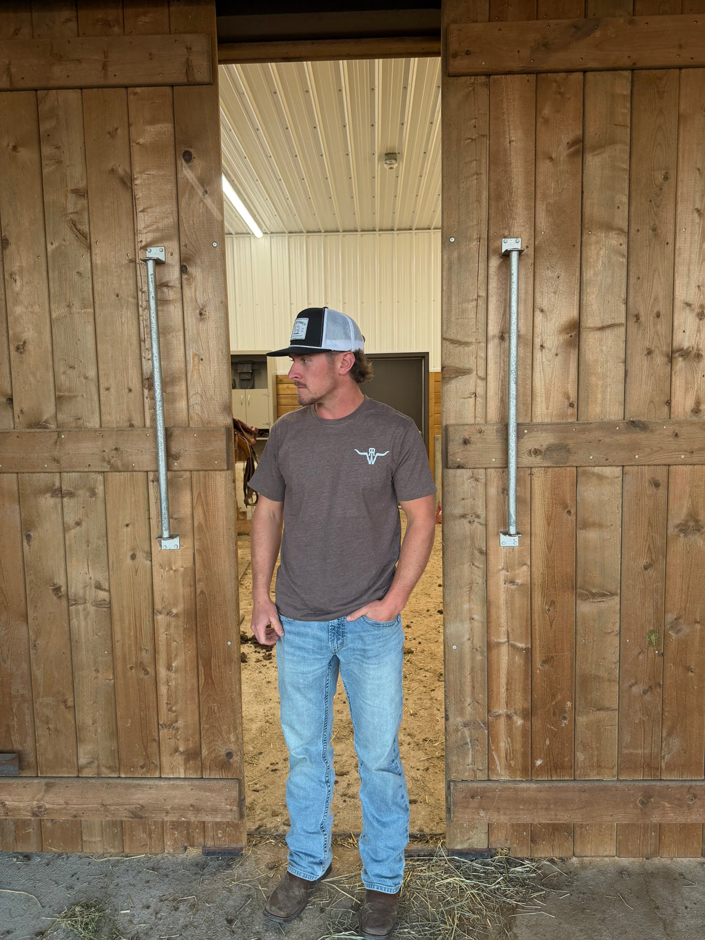 Stockyard - Heather Brown T-shirt