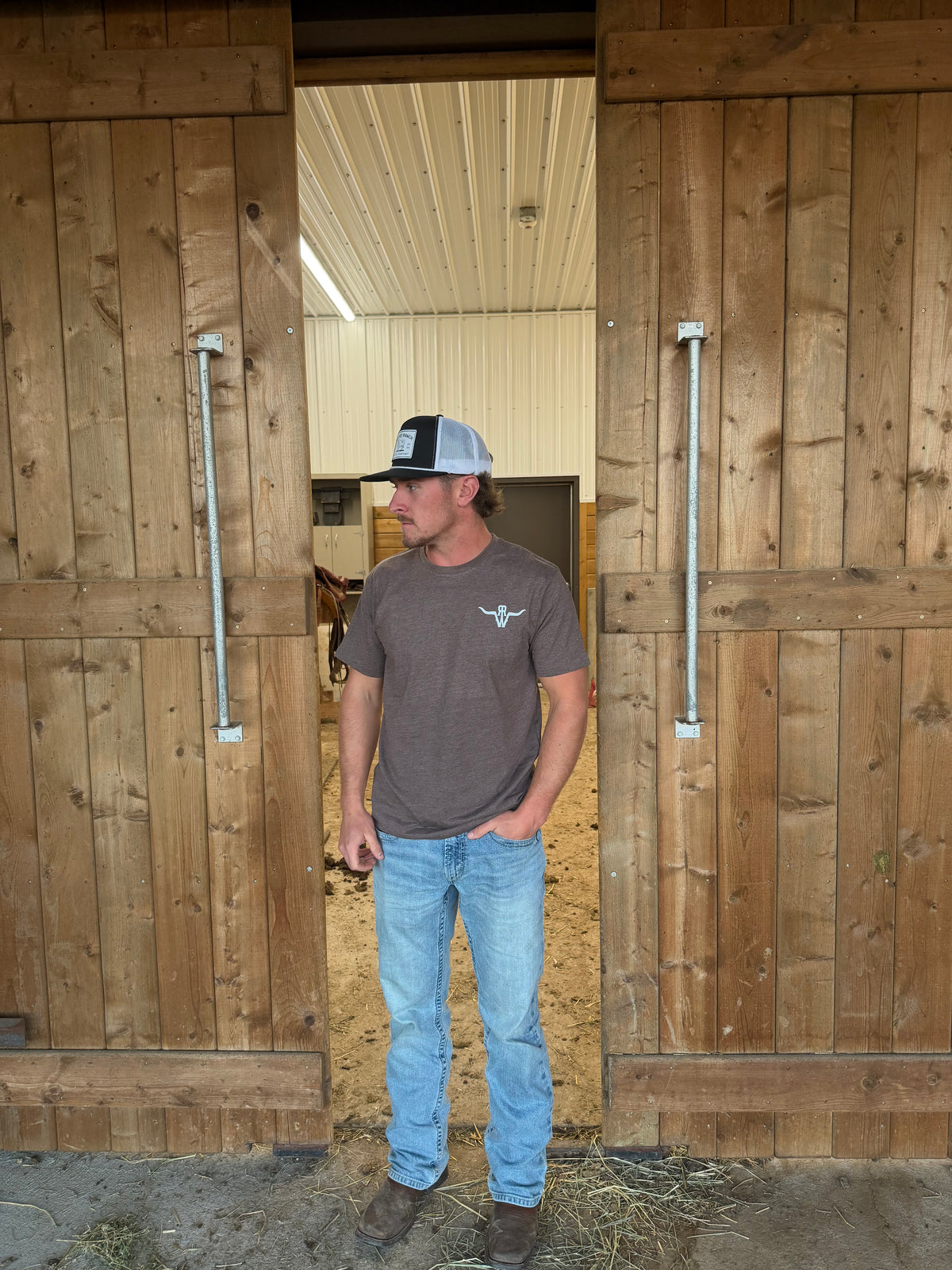 Stockyard - Heather Brown T-shirt