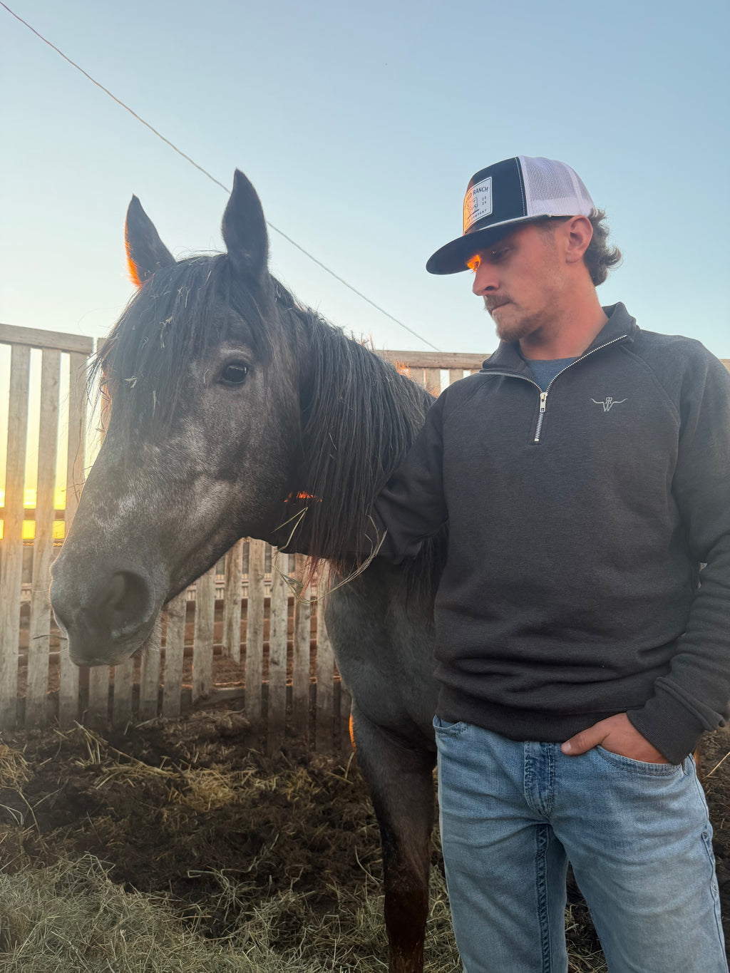 Charcoal men's 1/4 Zip pullover