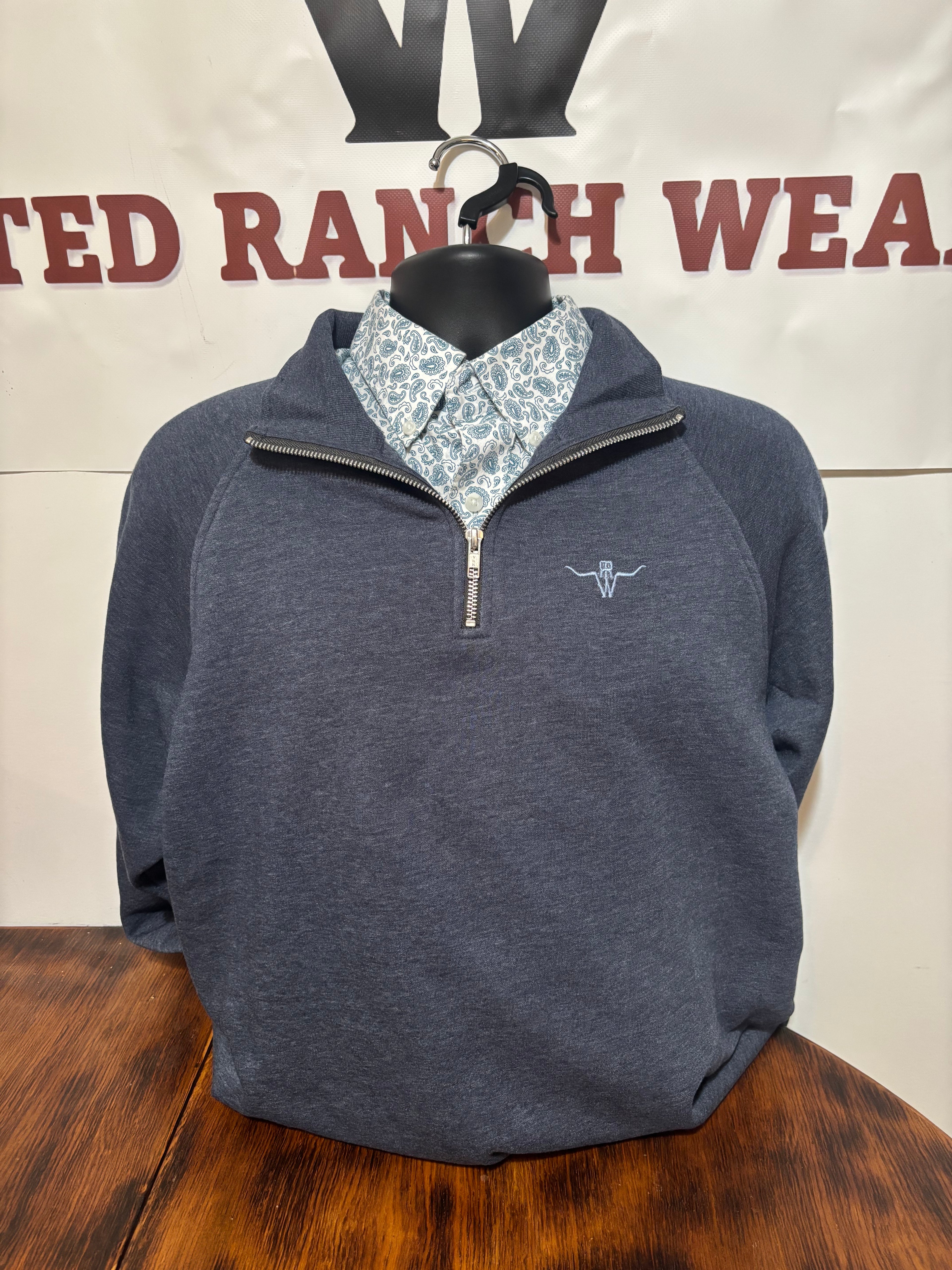 Navy men's 1/4 Zip pullover