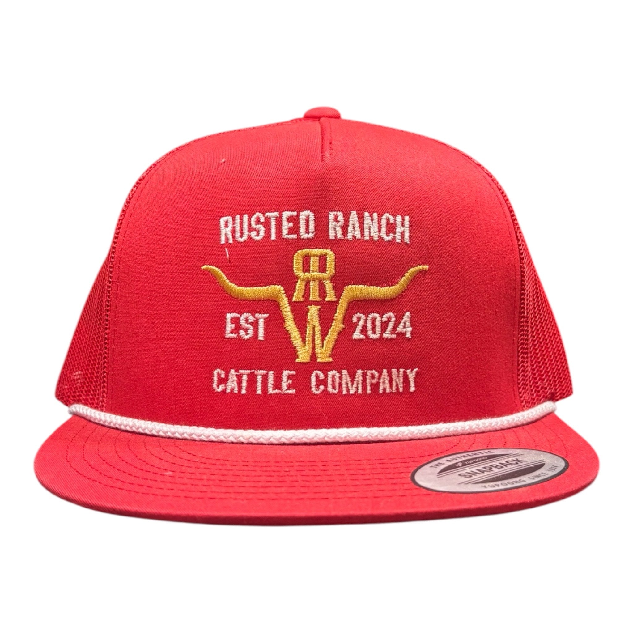 Homestead Cattle Co Flat - Red (Gold/White)